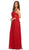 Eureka Fashion - 5101 Illusion Cutout Ruched Jersey Dress In Red