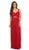 Eureka Fashion - 5101 Illusion Cutout Ruched Jersey Dress In Red