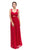 Eureka Fashion - 5101 Illusion Cutout Ruched Jersey Dress In Red
