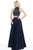 Sherri Hill - 51061 Beaded Two Piece High Halter A Line Dress In Blue