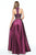 Sherri Hill - 51061 Beaded Two Piece High Halter A Line Dress In Purple