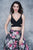 Nina Canacci - 5108 Two-Piece Crisscross Cutout Evening Dress In Print