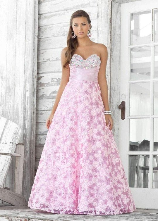 Blush - Sweetheart Tulle A-Line Dress 5109 in Pink