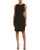 Tahari Asl - 8189M208 Knee Length Dress with Flounce Sleeve Jacket In Black