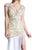 Johnathan Kayne - 510 Embellished V-neck Sheath Dress in Neutral and White