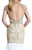 Johnathan Kayne - 510 Embellished V-neck Sheath Dress in Neutral and White