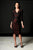 Daymor Couture - Embellished Two Piece Sheath Dress 510 in Brown