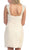 May Queen - MQ822 Shirred Sweetheart Sheath Cocktail Dress In White