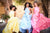 Sherri Hill - 51116 Long Floral Appliqued Pageant A Line Dress In Blue and Pink