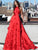 Sherri Hill - 51116 Long Floral Appliqued Pageant A Line Dress In Red