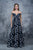 Nina Canacci - 5112 Off Shoulder Sheer Embellished A-line Dress In Blue