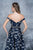 Nina Canacci - 5112 Off Shoulder Sheer Embellished A-line Dress In Blue