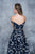 Nina Canacci - 5112 Off Shoulder Sheer Embellished A-line Dress In Blue