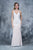 Nina Canacci - 5116 Luscious Lace Halter Evening Dress In White