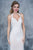 Nina Canacci - 5116 Luscious Lace Halter Evening Dress In White