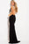 51190 Beaded Jewel Neck Jersey Sheath Dress