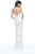 Sherri Hill - 51207 Embellished Halter Neck Sheath Dress In White