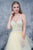 Nina Canacci - 5121 Sweetheart Lace Beaded Ruffle Tier Gown In Yellow and Floral