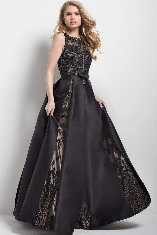 51240 Lace Embellished Bateau Ballgown