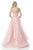Sherri Hill - 51240 Flower-Appliqued Ballgown with Tulle Overskirt In Pink