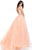 Sherri Hill - 51240 Flower-Appliqued Ballgown with Tulle Overskirt In Pink