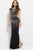 51250 Multi Beaded Cap Sleeve Evening Gown