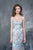 Nina Canacci - 5125 Dainty Floral Print Strapless Evening Gown In Print and Multi-Color