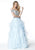 Sherri Hill - 51272 Dazzling Beaded Two Piece A Line Evening Dress In Blue