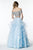 Sherri Hill - 51272 Dazzling Beaded Two Piece A Line Evening Dress In Blue