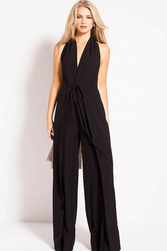 51279 Halter Style Backless Jumpsuit