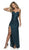Intrigue by Blush - 512 Bedazzled Sweetheart Sheath Dress In Green