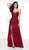 Intrigue by Blush - 512 Bedazzled Sweetheart Sheath Dress In Red