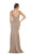 May Queen - MQ1431 Sleeveless Plunging Trumpet Gown In Brown