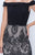 Nina Canacci - 513 Beaded Lace Off-Shoulder Fitted Dress With Fringes In Black