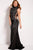 Jovani - Side Laced Up Beaded High Neck Evening Dress 51307 In Black and Nude