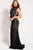 51307 Beaded High Neck Sheath Dress With Side Lace Up