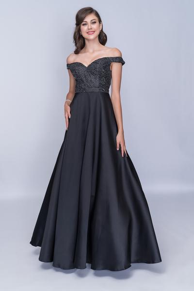 Nina Canacci - 6022 Embellished Off-Shoulder Ballgown