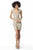 Sherri Hill - 51362 Embellished Deep V-neck Sheath Cocktail Dress In Gold