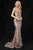 Sherri Hill - 51364 Beaded Plunging V-neck Sheath Dress In Pink