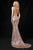 Sherri Hill - 51364 Beaded Plunging V-neck Sheath Dress In Pink