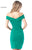 Sherri Hill - 51423 Neoprene Short Off The Shoulder Dress In Green