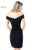 Sherri Hill - 51423 Neoprene Short Off The Shoulder Dress In Black