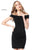 Sherri Hill - 51425 Off Shoulder Short Fitted Beaded Dress In Black