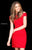 Sherri Hill - 51425 Off Shoulder Short Fitted Beaded Dress In Red