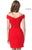 Sherri Hill - 51425 Off Shoulder Short Fitted Beaded Dress In Red