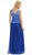 Lenovia - 5142 Lace Scoop Chiffon A-line Dress With Mini Train