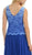 Lenovia - 5142 Lace Scoop Chiffon A-line Dress With Mini Train