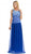 Lenovia - 5142 Lace Scoop Chiffon A-line Dress With Mini Train