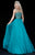 Sherri Hill - 51438 Strapless Beaded Bodice A-Line Dress In Blue and Green