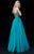 Sherri Hill - 51438 Strapless Beaded Bodice A-Line Dress In Blue and Green